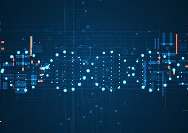 Abstract DNA Technology Circuit Board Design