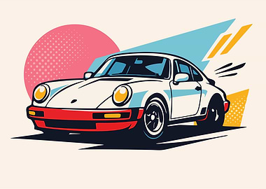 Retro Car Illustration