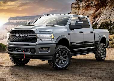 Gray RAM Truck Outdoor