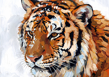 Tiger Portrait Painting