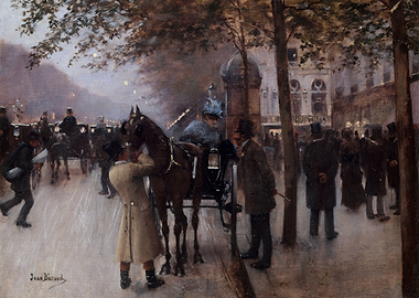 Parisian Street Scene Painting by Béraud