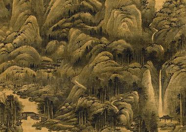 Chinese Mountains Landscape Painting Wang Hui
