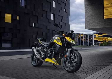 Yellow and Black Honda Motorcycle