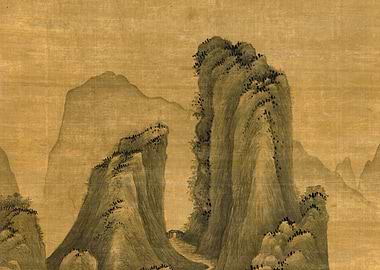Chinese Mountains Landscape Painting Wang Hui