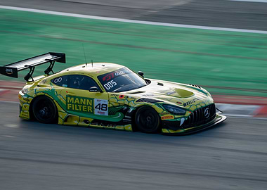 Yellow Mercedes-AMG GT3 Race Car