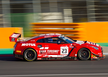 Red Nissan GT-R Race Car