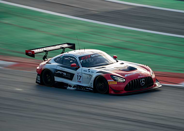 Mercedes-AMG GT3 Race Car throwing sparks