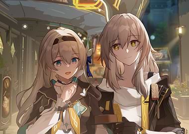 Firefly and Herta Honkai Star Rail Game Art
