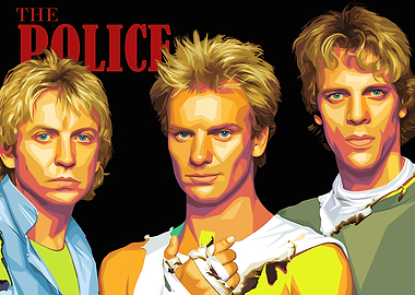 The Police band digital art portrait