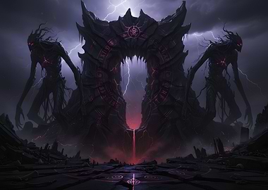 Dark Portal with Demonic Guardians