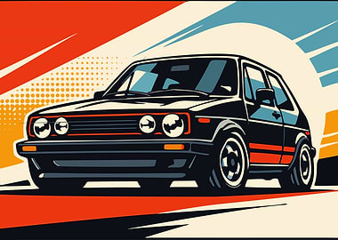 Vintage Car Illustration