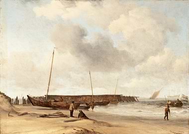 Seascape with Boats and Figures