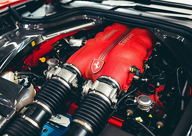 Ferrari Engine Close-Up
