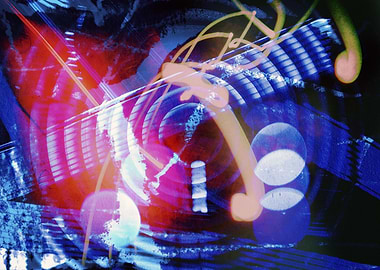 Abstract Colorful Light Painting