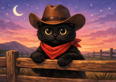 Cowboy Cat on the Ranch