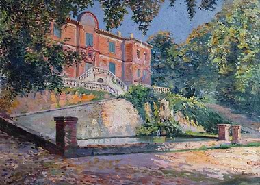 Villa and Garden Painting by Tournon
