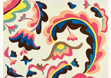 Abstract Floral Pattern Painting