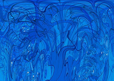 Abstract Blue Swirls FD1
