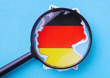 Germany Map Under Magnifying Glass