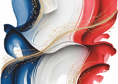 Abstract French Flag Art