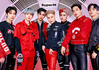 SuperM Group Photo in Racing Outfits