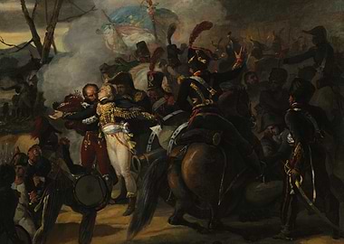 Historical Battle Scene Painting