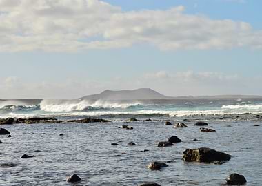 Atlantic Calm with Volcanic Horizon – Lanzarote
