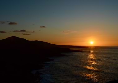 Sunset Over the Volcanic Coast – Lanzarote