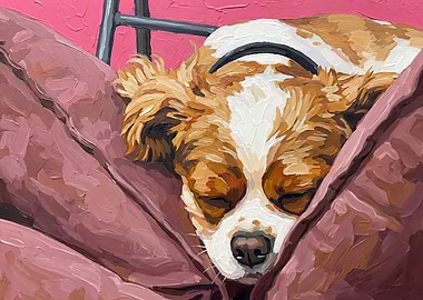 Sleeping Dog Painting