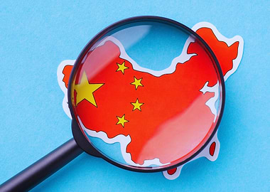 China Map Under Magnifying Glass