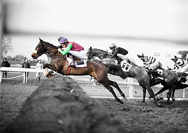 Horse Racing Over Obstacles