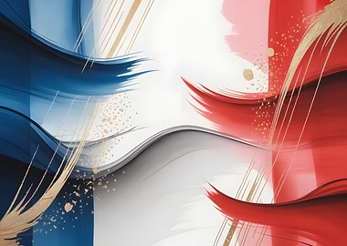 Abstract French Flag Art