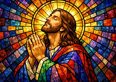 Jesus Christ Stained Glass Art