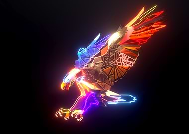 Neon Eagle Digital Art