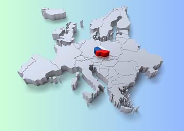 Czech Republic on Europe Map