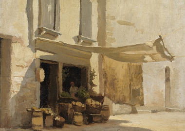 European Market Scene Painting