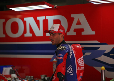 Motorcycle Racer in Honda Garage