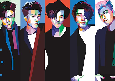 Pop Art of BIGBANG KPOP Band