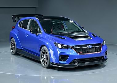 Blue Subaru WRX Sports Car