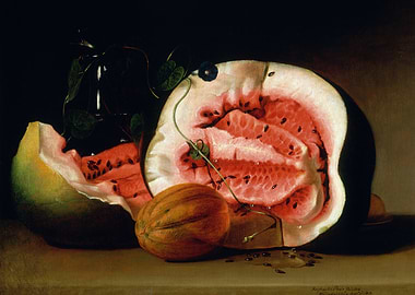 Still Life with Watermelon and Melon