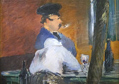 Manet's At the Cafe Painting by Edouard Manet