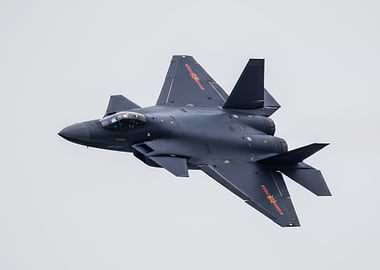 J-20 Stealth Fighter Jet in Flight