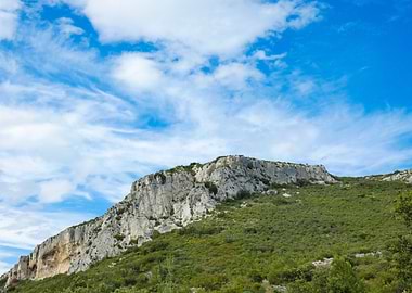 Photography of Mountain Landscape with Blue Sky in Provence in France