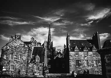 Edinburgh Architecture Black and White