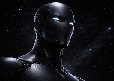 Futuristic Robot in Space