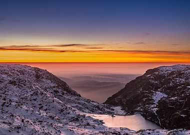 Mountain Lake at Sunset