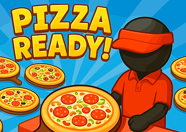 Pizza Ready Cartoon Illustration