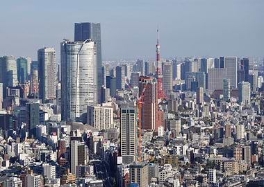 Tokyo cityscape with Tokyo Tower