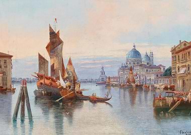 Venice Canal Scene Painting