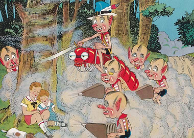Vintage Illustration: Children and Goblins